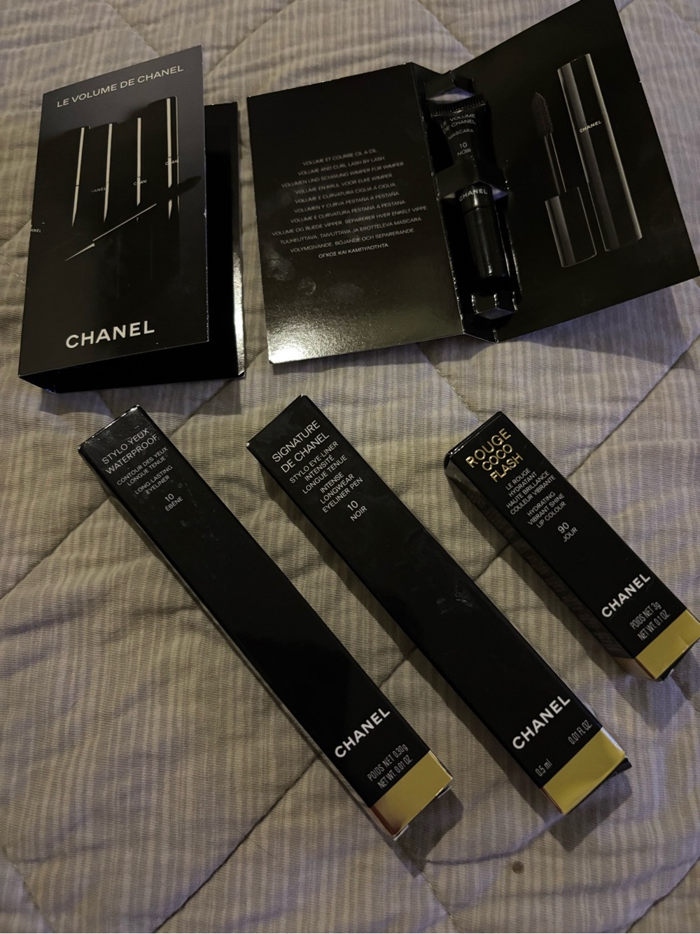 CHANEL Black & Gold Lip and Eye bundle